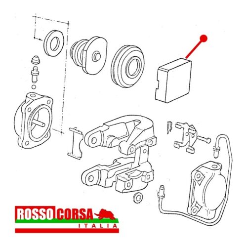 Pastiglie freno anteriori Fulvia 1°serie CORSA - ATW - Ricambi Lancia Fulvia