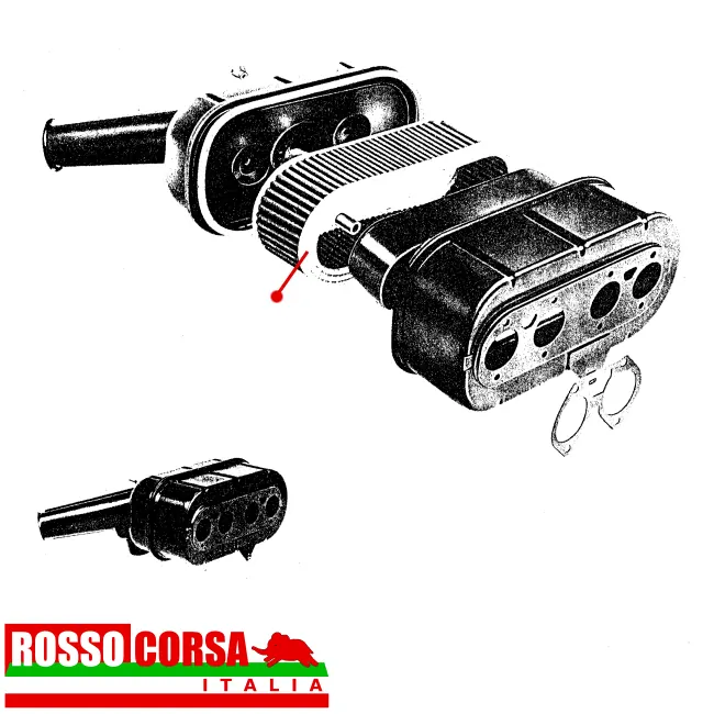 Air filter for all Lancia Fulvia models, except first series Berlina with single carburetor