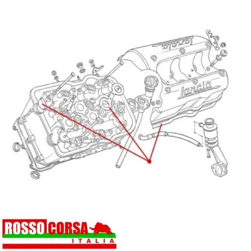 Complete set of valve cover gaskets Fulvia