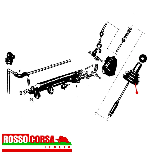 Cuffia leva cambio Fulvia 5 marce