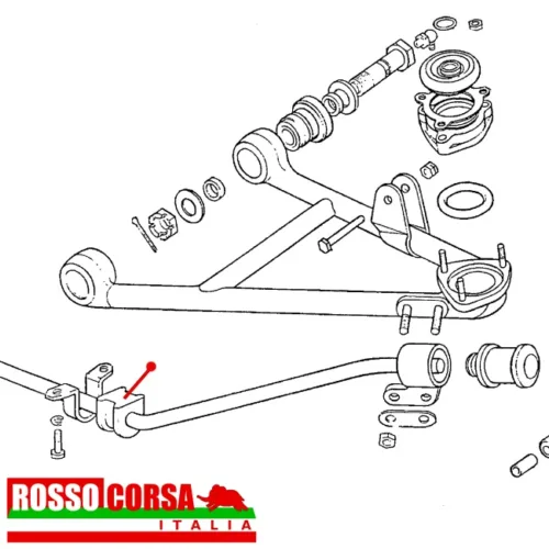 Silent-block attacco centrale barra antirollio ant Fulvia
