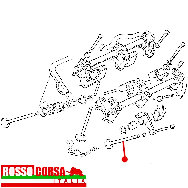Exhaust valve for engine timing system for Lancia Fulvia 1.3