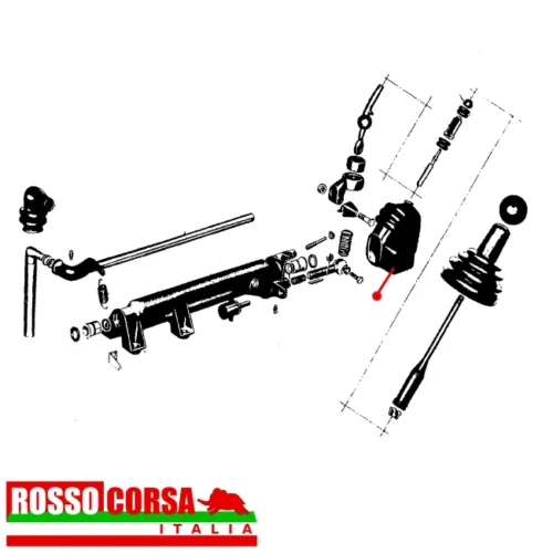 Cuffia interna leva cambio Fulvia 5marce