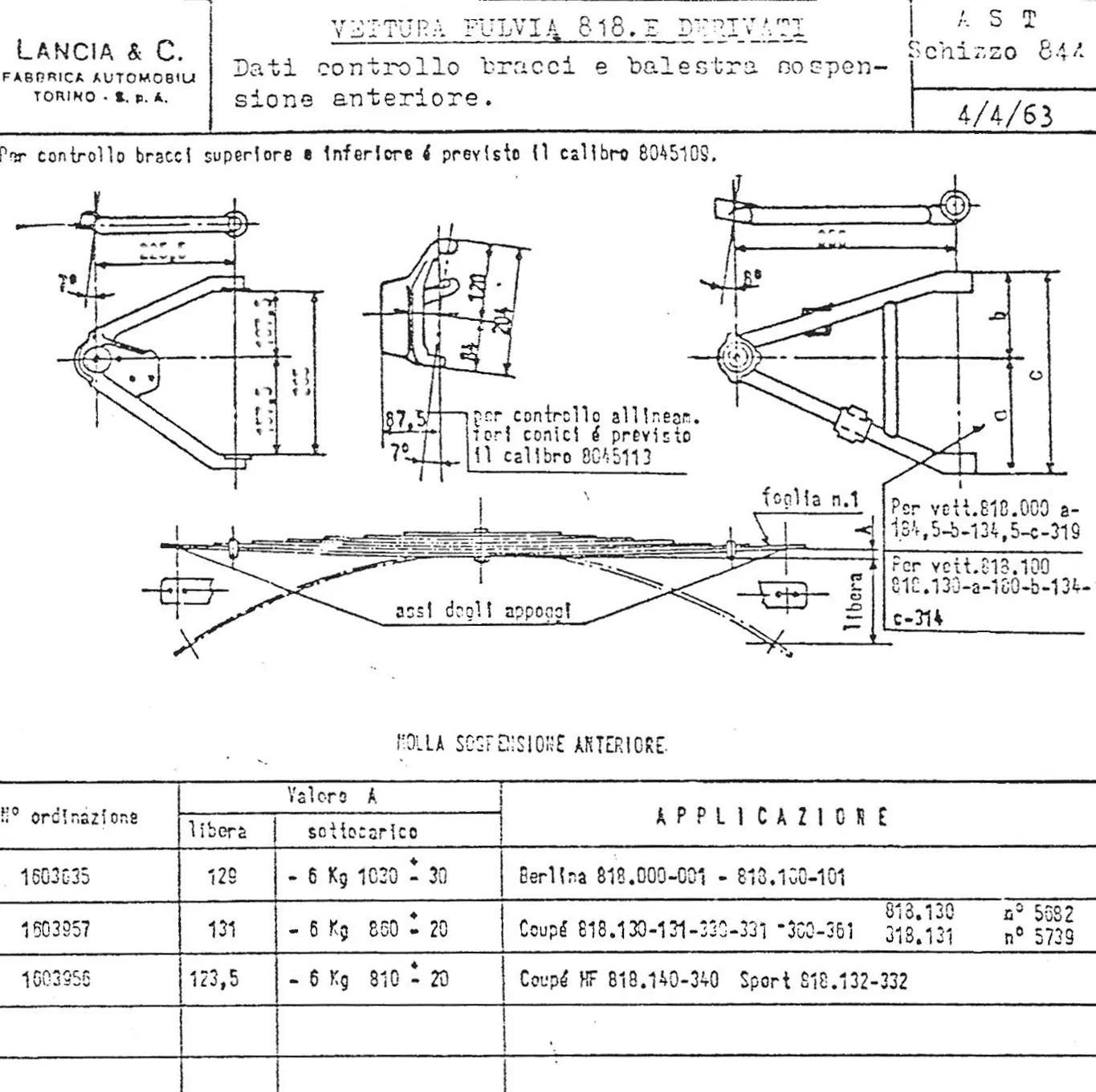 Braccio superiore Fulvia 1°serie