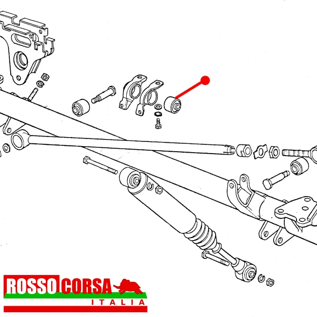 Silent-block staffa attacco ammortizzatori post Fulvia 1°serie