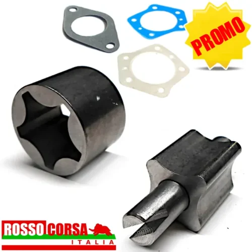Oil pump gear kit for Lancia Fulvia, including gaskets for installation