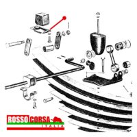 Fixing plate rear silent-block rear spring leaf Fulvia - original - Image 2