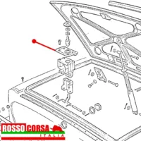 Copertura inox serratura cofano posteriore Fulvia Berlina 1°serie - immagine 3