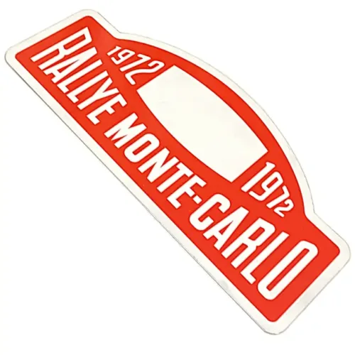 Adesivo tabella gara Rallye Monte-Carlo 1972