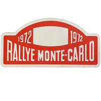 Adesivo tabella gara Rallye Monte-Carlo 1972