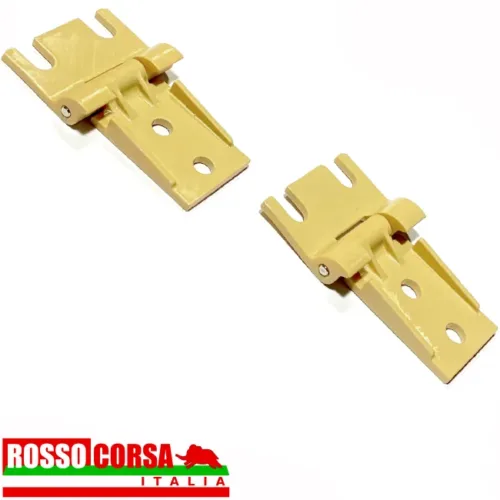 Glove box door hinges for Lancia Fulvia Coupè and Sport. Beige color