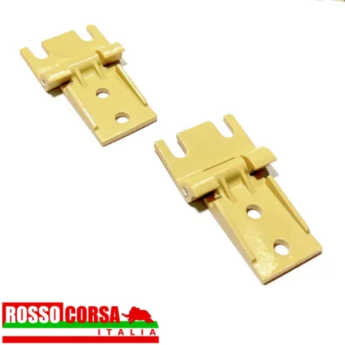 Glove box door hinges for Lancia Fulvia Coupè and Sport. Beige color