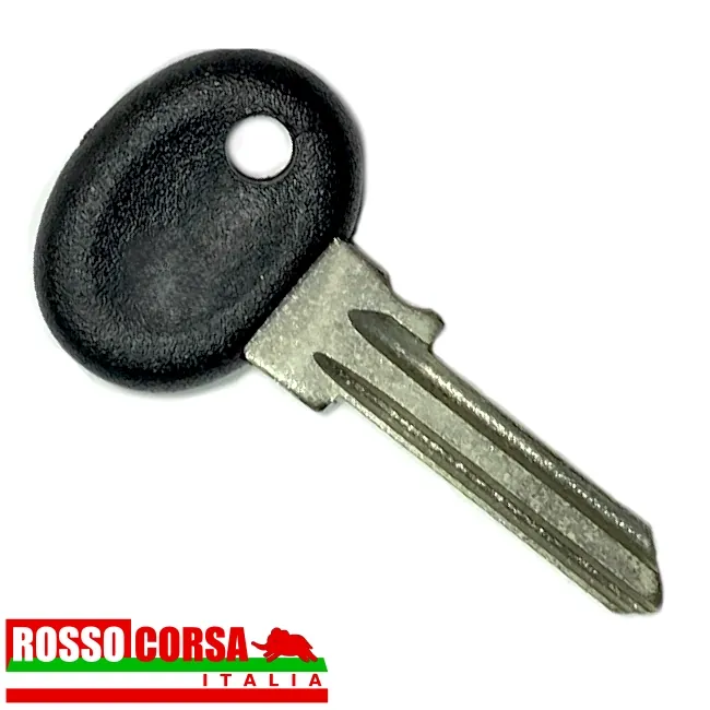 Blank ignition key for Lancia Fulvia 2nd series, suitable for steering column ignition switch with steering lock.