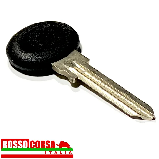 Blank ignition key for Lancia Fulvia 2nd series, suitable for steering column ignition switch with steering lock.