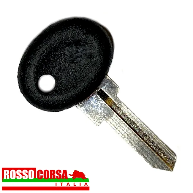 Blank ignition key for Lancia Fulvia 2nd series, suitable for steering column ignition switch with steering lock.