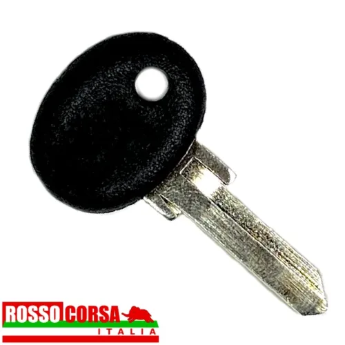 Blank ignition key for Lancia Fulvia 2nd series, suitable for steering column ignition switch with steering lock.