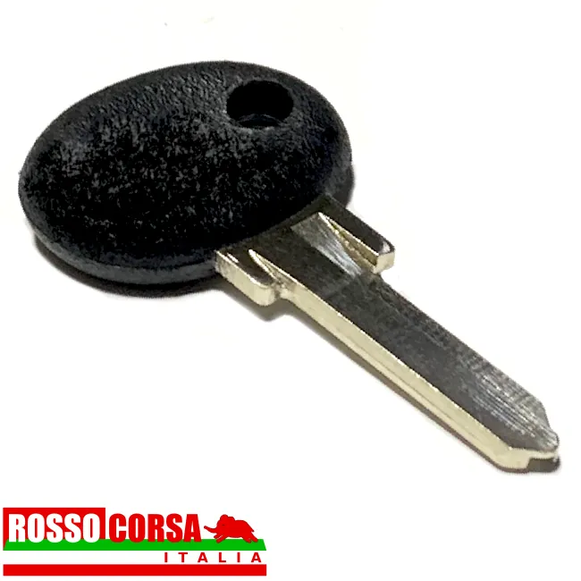 Blank ignition key for Lancia Fulvia 2nd series, suitable for steering column ignition switch with steering lock.