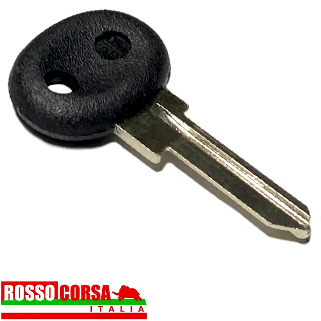 Blank ignition key for Lancia Fulvia 2nd series, suitable for steering column ignition switch with steering lock.