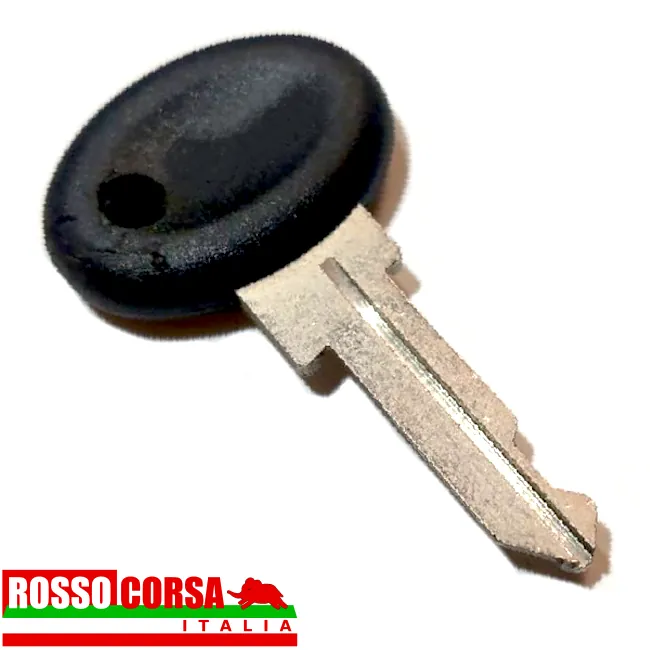 Chiave grezza dell'accensione per Lancia Fulvia 2°serie, con blocchetto di accensione e bloccasterzo al volante.