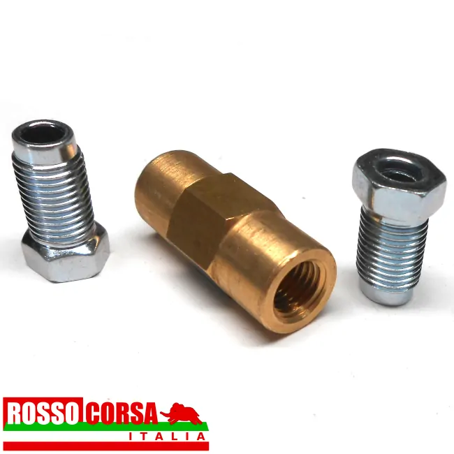 Raccordo di giunzione del tubo freno per Lancia Fulvia 1°serie, realizzato in ottone