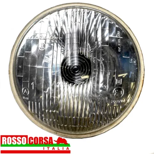 Central front headlight Fulvia 1st series. Original Carello, used in excellent condition. Front view of the headlight