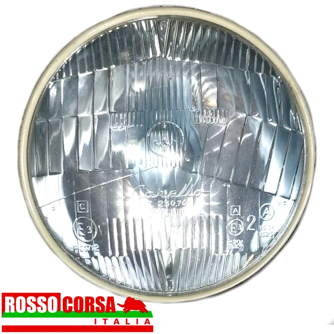 lancia-fulvia-gruppo-ottico-centrale-1serie-carello-originale-usato-tipo-b Gruppo ottico anteriore centrale Fulvia 1°serie. Originale Carello, usato ottime condizioni. Faro visione frontale