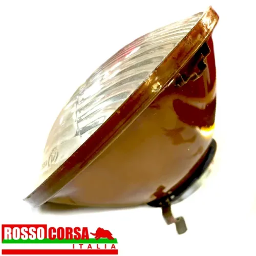 Central front headlight Fulvia 1st series. Original Siem, used in excellent condition. Lateral view of the headlight