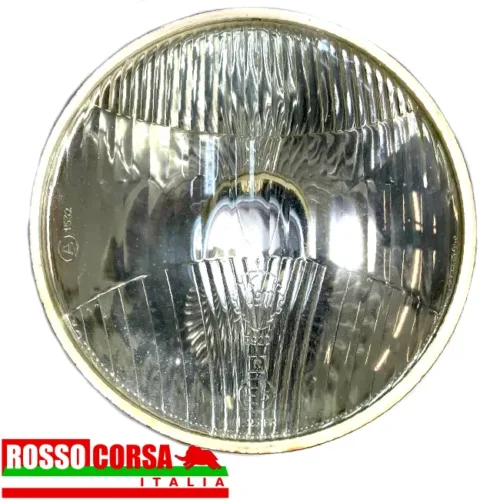 Central front headlight Fulvia 1st series. Original Siem, used in excellent condition. Front view of the headlight