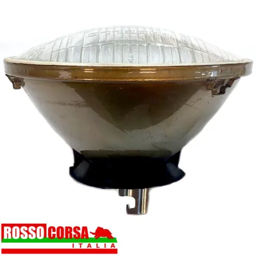 Central front headlight Fulvia 2nd series. Original Carello, used in excellent condition. Lateral view of the headlight