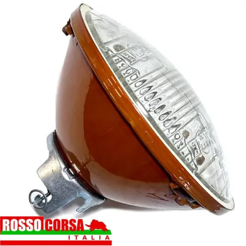 Central front headlight Fulvia 2nd series. Original Siem, used in excellent condition. Lateral view of the headlight