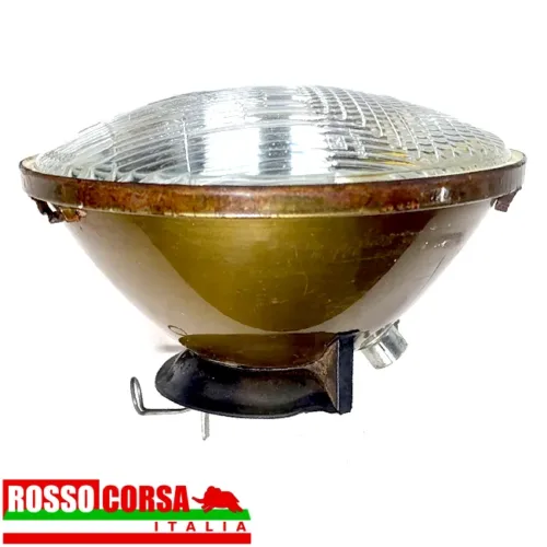 Lateral front headlight Fulvia 2nd series. Original Carello, used in excellent condition. Lateral view of the headlight