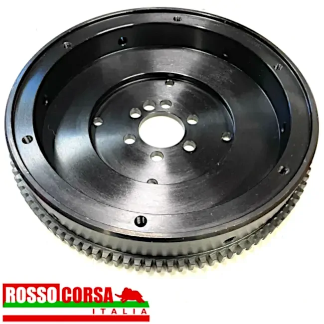 lancia-fulvia-volano-4-marce-200-mm-nuovo Volano per Lancia Fulvia 4 marce con fissaggio 6 bulloni e disco frizione ∅ 200 mm. Riproduzione attuale in acciaio