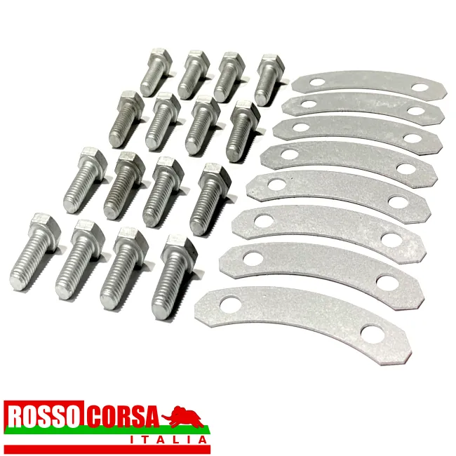 lancia-fulvia-kit-bulloni-dischi-freno-posteriore-2serie Kit 16 bulloni 8 piastrine bloccaggio montaggio dischi freno posteriori Lancia Fulvia 2°serie impianto Girling