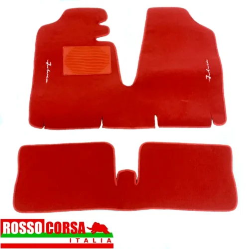 Red overmats Lancia Fulvia Coupè 2nd series with side "Fulvia" script