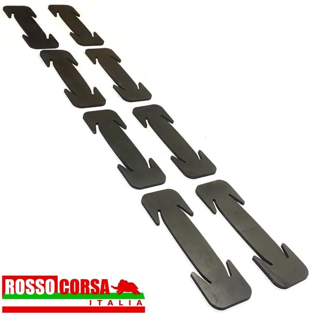 lancia-fulvia-gomme-chiusura-prese-aria-rivestimento-anteriore-coupe-2serie Set of rubber covers for closing the openings in the front panel trim of the Lancia Fulvia Coupé 2nd series
