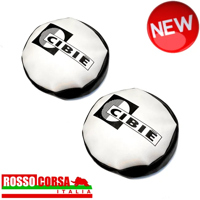 headlight-covers-cibie-oscar-180mm-lancia-fulvia-faux-leather Faux leather pair covers Cibié Oscar headlights diameter 180 mm.